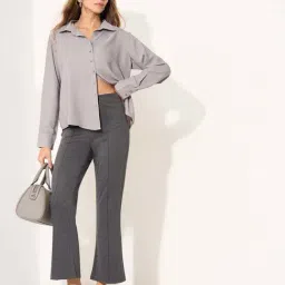 Annabelle By Pantaloons Grey Flared Fit Jeggings image 5