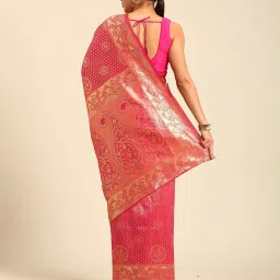 Mohey Rani Art Silk Zari Saree With Unstitched Blouse image 2