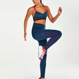 Hunkemoller Blue Non Wired Padded Sports Bra image 3