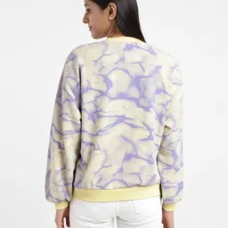 Levi's Yellow & Purple Cotton Graphic Print Sweatshirt image 2