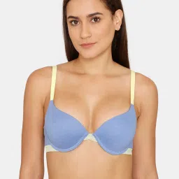 Zivame Blue Under wired Padded Push Up Bra image 1