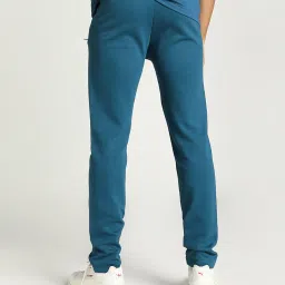 Puma x one8 Teal Blue Slim Fit Cotton Trackpants image 2