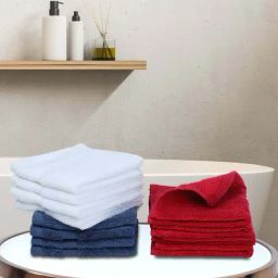 Bianca Paradiso Multicolor 100% Cotton 500 GSM Face Cloths - Set of 12-picture-48