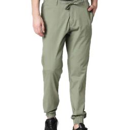 Bewakoof Green Cotton Regular Fit Joggers-picture-19