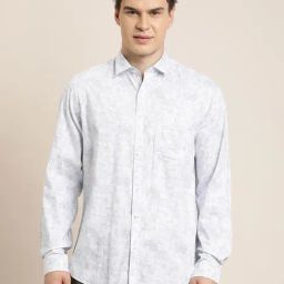 Turtle White Slim Fit Printed Shirt-picture-7