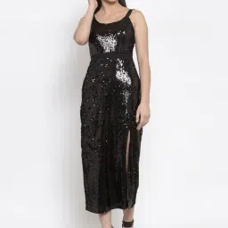 Global Republic Black Embellished Sheath Dress-image-73