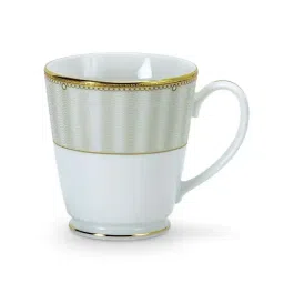 Noritake Monarch Gold White & Green Poreclain Milk Mug (0.37 L) - Set of 2-image-24