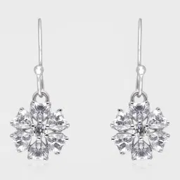 crash.club by CKC 925 Sterling Silver Floral Sparkle Earrings image 2