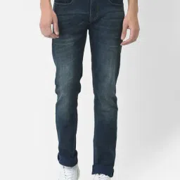 Crimsoune Club Blue Regular Fit Lightly Washed Jeans-image-33