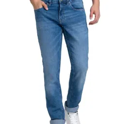 Spykar Blue Cotton Regular Fit Jeans-picture-11