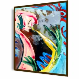 The Art House Abstract Multicolor Canvas Painting image 4