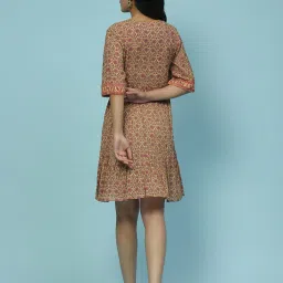 aarke Ritu Kumar Yellow Printed A Line Dress image 2