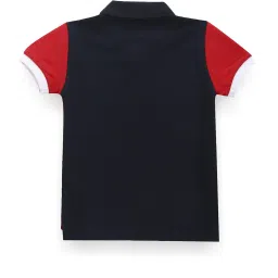 U.S. Polo Assn. Kids Red & Navy Color Block Polo T-Shirt image 2
