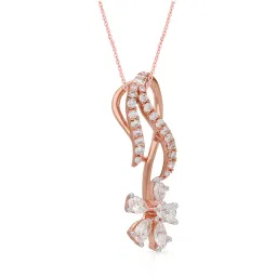 malabar gold and diamonds Malabar Gold & Diamonds BIS Hallmark (750) 18k Rose Gold Pendant For Women image 2