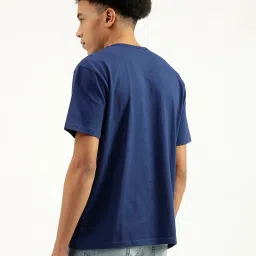United Colors of Benetton Blue Printed Relaxed Fit Pure Cotton T-Shirt image 2