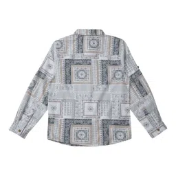 Allen Solly Junior Grey Printed Full Sleeves Shirt image 2
