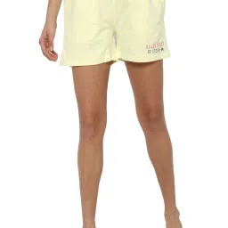 Allen Solly Yellow Cotton Printed Shorts image 1