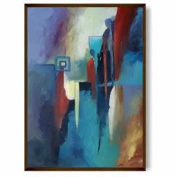The Art House Abstract Multicolor Canvas Painting image 3