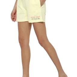 Allen Solly Yellow Cotton Printed Shorts image 3