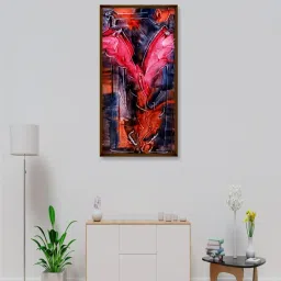 The Art House Abstract Multicolor Canvas Painting image 2