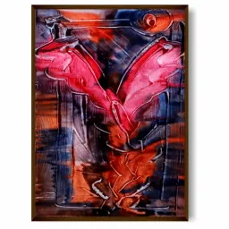 The Art House Abstract Multicolor Canvas Painting image 3