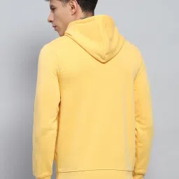 Monte Carlo Yellow Regular Fit Printed Hooded Sweatshirt image 2