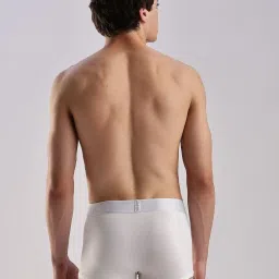 Calvin Klein Underwear White Nylon Fitted Solid Trunks image 2