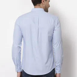 Red Tape Blue Cotton Regular Fit Striped Shirt image 2