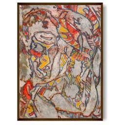 The Art House Abstract Multicolor Canvas Painting image 3