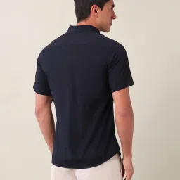 U.S. Polo Assn. Blue Cotton Slim Fit Shirt image 2
