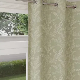 DDecor Green Abstract Polyester 5 ft Window Curtain image 2