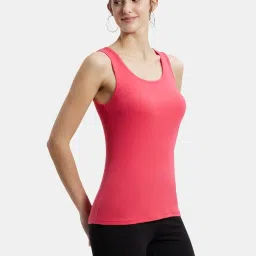 Jockey A113 Women's Super Combed Cotton Rib Fabric Slim Fit Solid Tank Top image 2