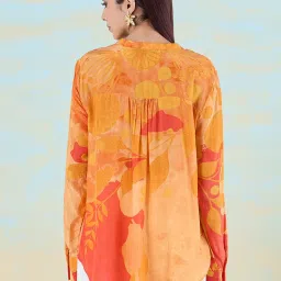 navyasa by liva Orange Printed Shirt image 2