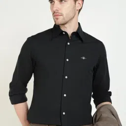GANT Black Slim Fit Shirt image 4