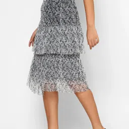 Forever 21 Multicolor Floral Print Skirt image 3