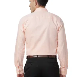 Raymond Orange Cotton Classic Fit Texture Shirts image 2