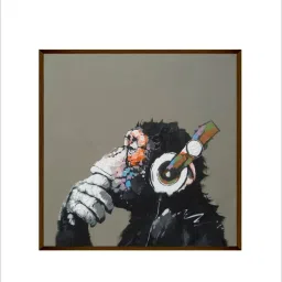 The Art House Abstract Multicolor Canvas Painting image 3