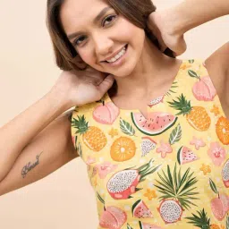 mabish by sonal jain Mabish Multicolored Cotton Printed Top Short Set image 5