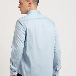 Turtle Grey Cotton Slim Fit Printed Shirt image 2