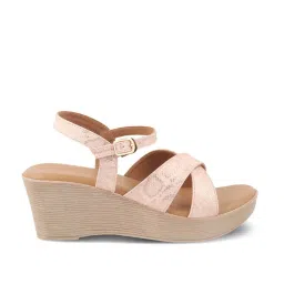 Tresmode Women's Champagne Ankle Strap Wedges image 2