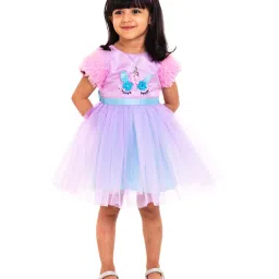 A Little Fable Kids Multicolor Applique Pattern Dress image 1