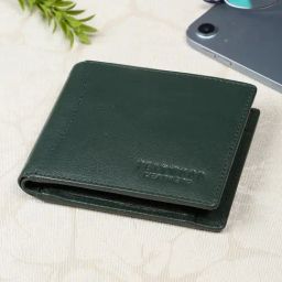 Teakwood Leathers Green Leather Bi-Fold Wallet-picture-23