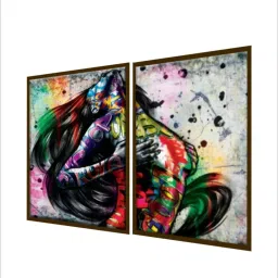 The Art House Abstract Multicolor Canvas Painting image 4