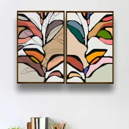 The Art House Abstract Multicolor Canvas Painting image 2