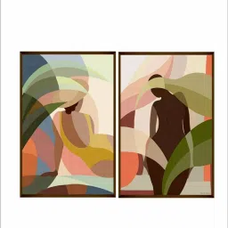 The Art House Abstract Multicolor Canvas Painting image 3