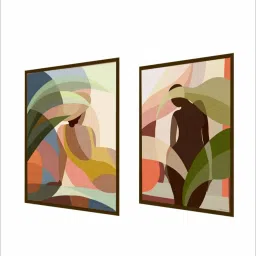 The Art House Abstract Multicolor Canvas Painting image 4