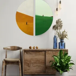 The Art House Abstract Multicolor Canvas Painting image 2