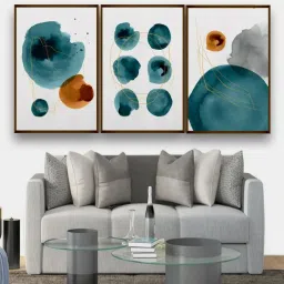 The Art House Abstract Multicolor Canvas Painting image 2