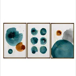 The Art House Abstract Multicolor Canvas Painting image 3