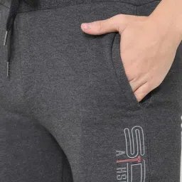 Sweet Dreams Charcoal Melange Regular Fit Trackpants image 4